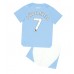 Billige Manchester City Joao Cancelo #7 Hjemmetrøye Barn 2023-24 Kortermet (+ korte bukser)